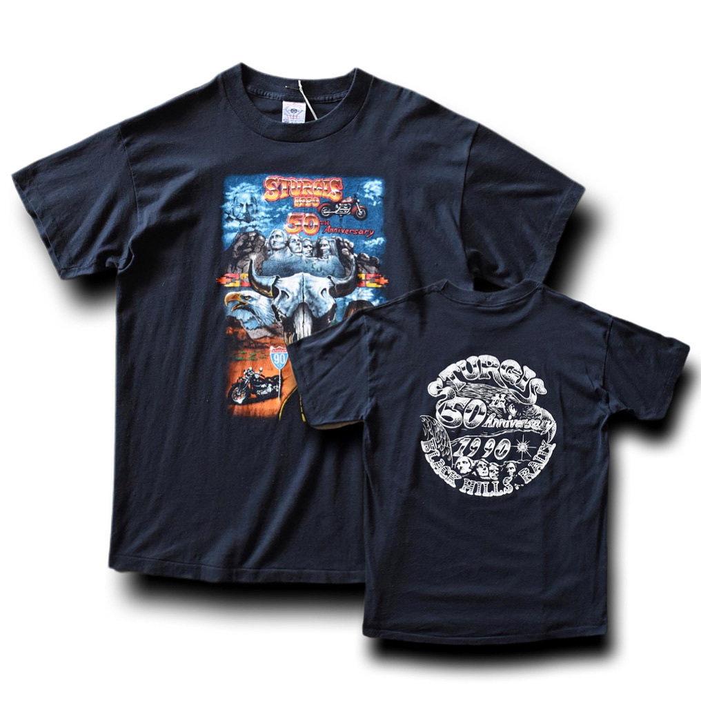 90s STURGIS BLACK HILLS RALLY 50th ANNUAL Tシャツ MADE IN USA 表記