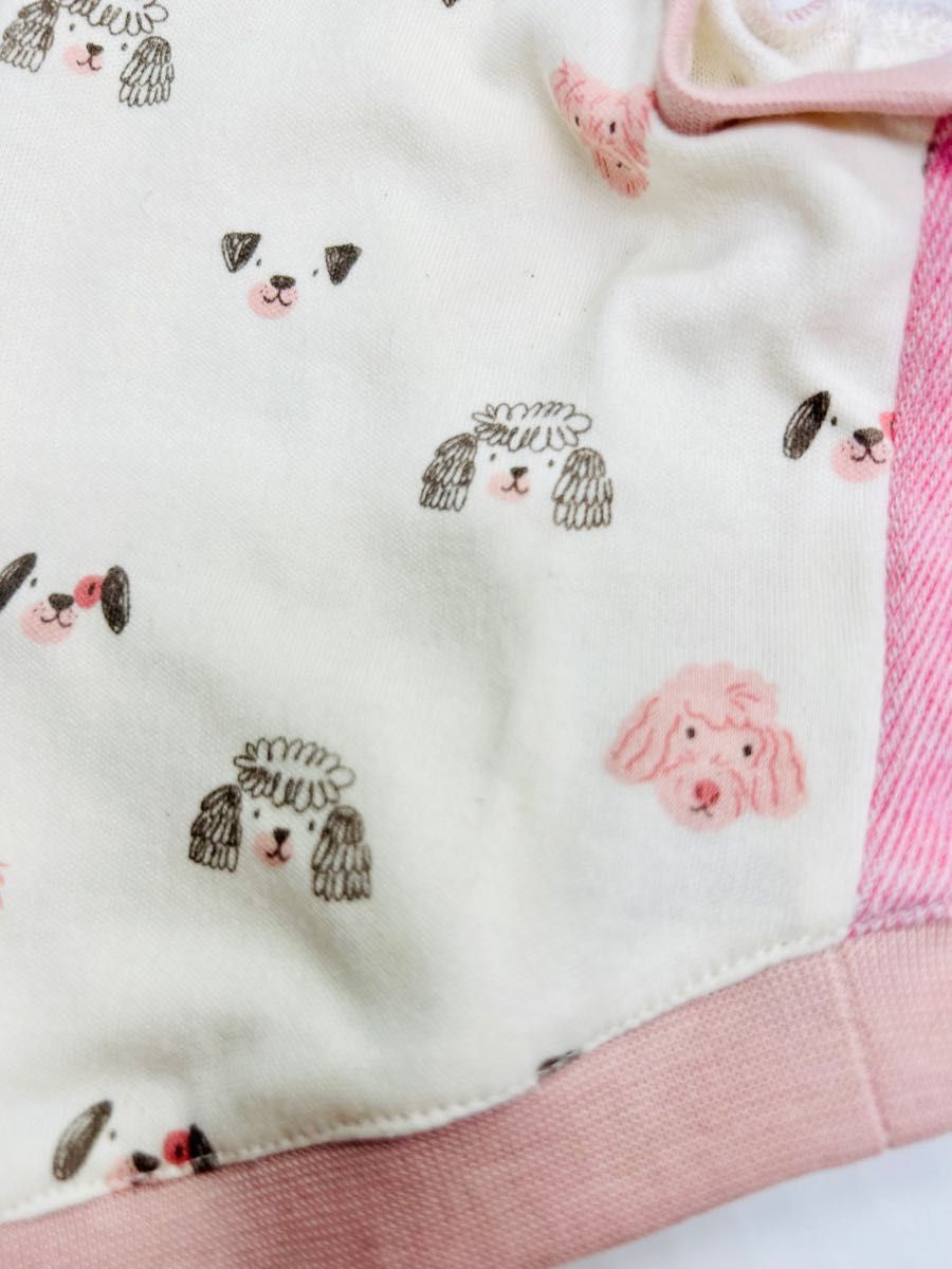 犬服ハンドメイド　わんこ柄タンクトップピンク　完成品　Sサイズ