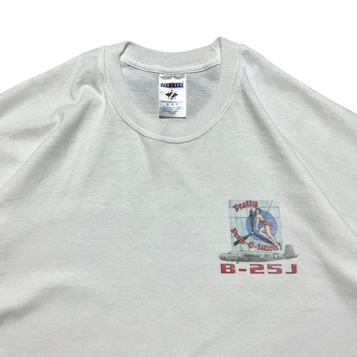 【90s B-25J 女性 プリント Tシャツ 】ビンテージ ヴィンテージ 古着 90s 80s 70s 60s 50s 40s USA製 Y2K ストリート 着用 Tee