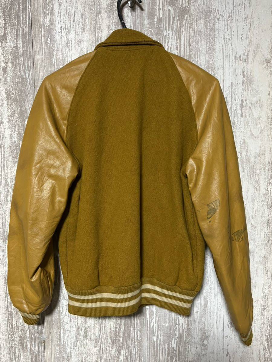 70s ウール レザー 古着 スタジャン ビンテージ HOWE 推定USA製