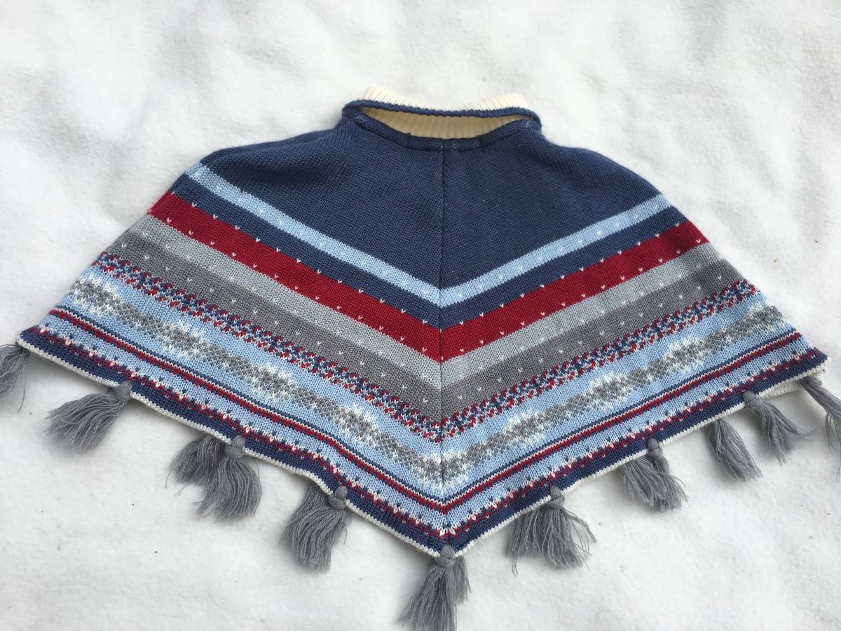 * super-beauty goods Familia knitted cape 60~90 wonderful sending 185 jpy *