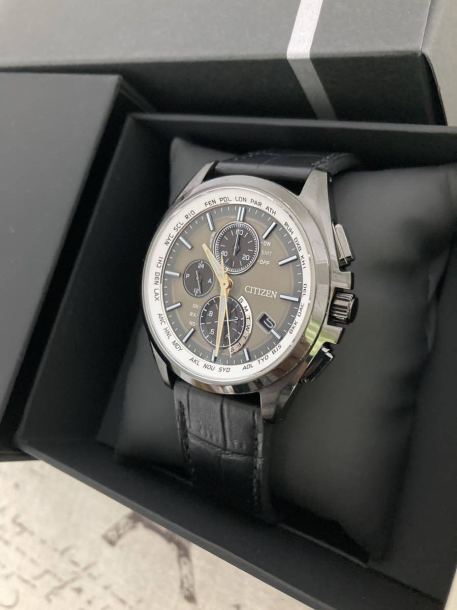 美品! 貴重!CITIZEN シチズン アテッサ オーダーメイド FTS ブラックチタン メンズ 電波ソーラー 美品! 貴重!CITIZEN シチズン アテッサ オーダーメイド FTS ブラックチタン メンズ 電波ソーラー