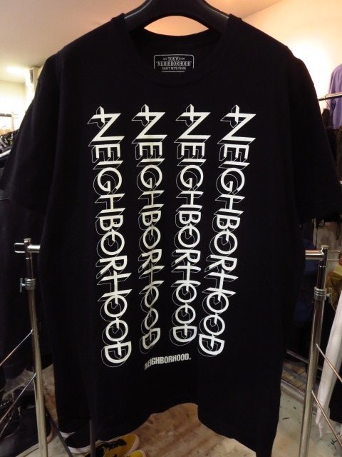 NEIGHBORHOOD ネイバーフッド ロゴ プリント Tシャツ 黒 L_画像1