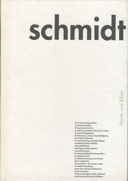 Wolfgang Schmidt: Worte und Bilder