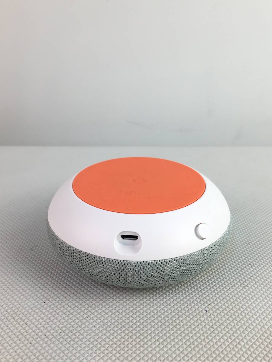 A8197*Google Home Minig-gru Home Mini Smart speaker H0A adaptor attached used 