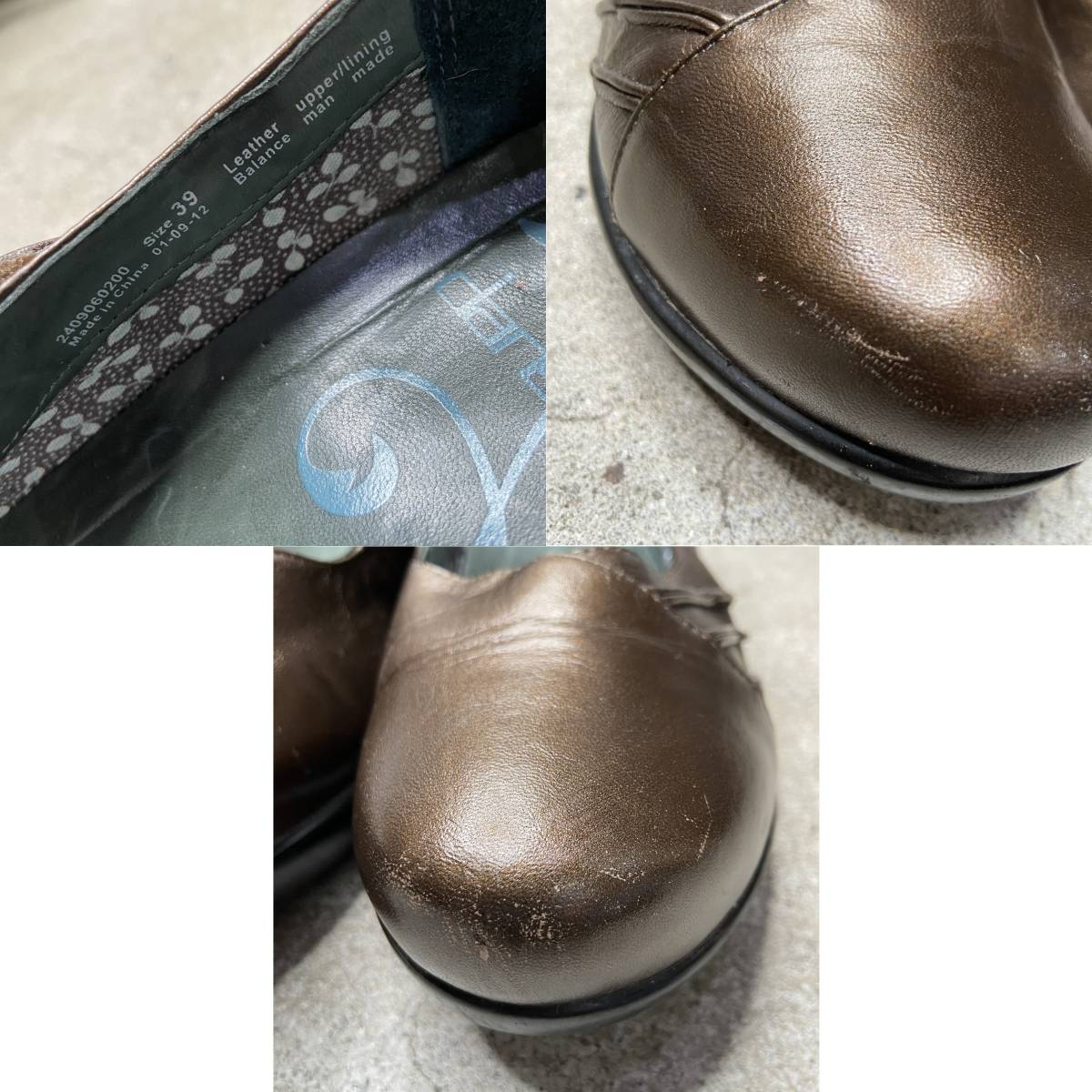 ☆送料無料☆dansko☆リボンデザインフラットシューズ☆パンプス☆ヒール☆ブロンズカラー☆39☆I23_画像10