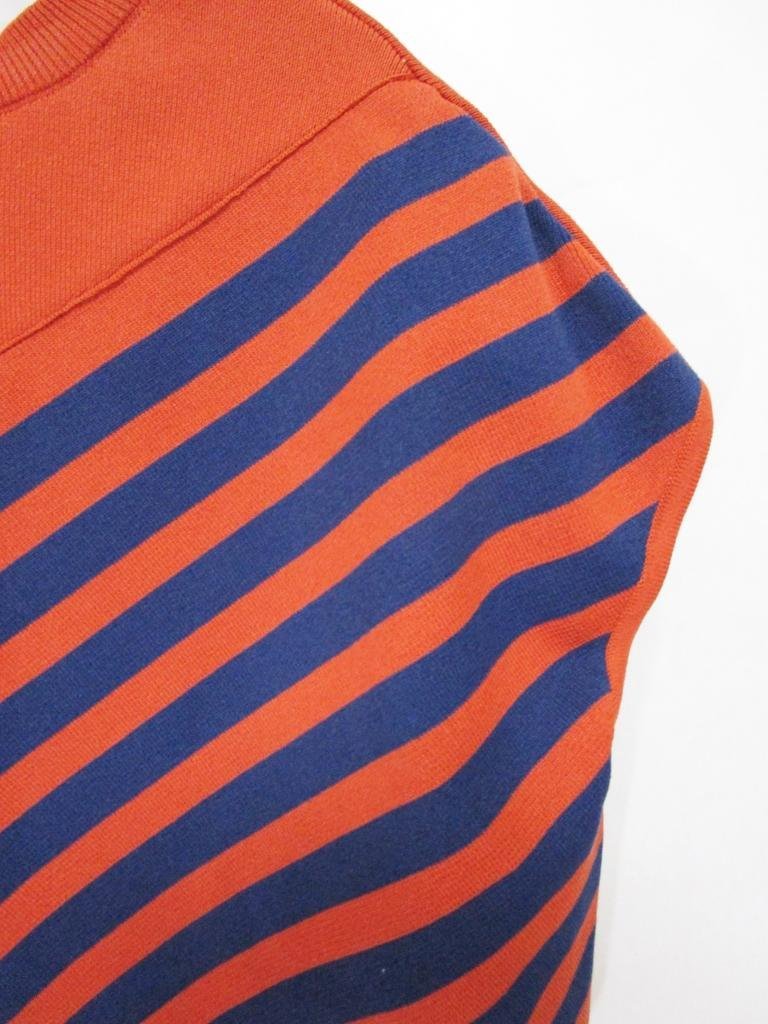 【送料込】 AKIRANAKA アキラナカ ニット オレンジ×紺 1部ストライプ Aili knit pullover/AS1959-OR 日本製 size1 S デザイナーズ/952432_画像3