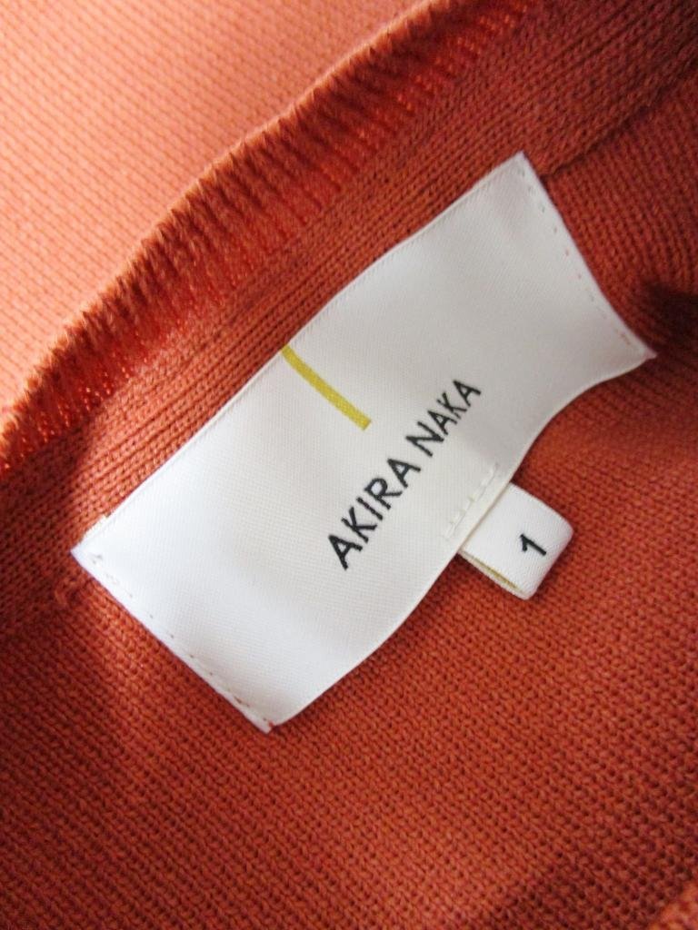 【送料込】 AKIRANAKA アキラナカ ニット オレンジ×紺 1部ストライプ Aili knit pullover/AS1959-OR 日本製 size1 S デザイナーズ/952432_画像5