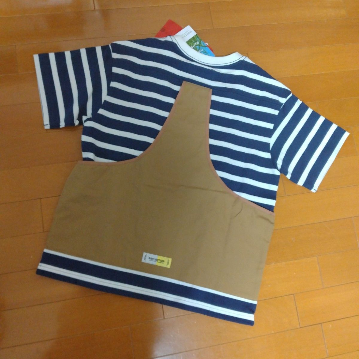 【新品タグ付】デニムダンガリー☆STRIPED HANTING TEE　140