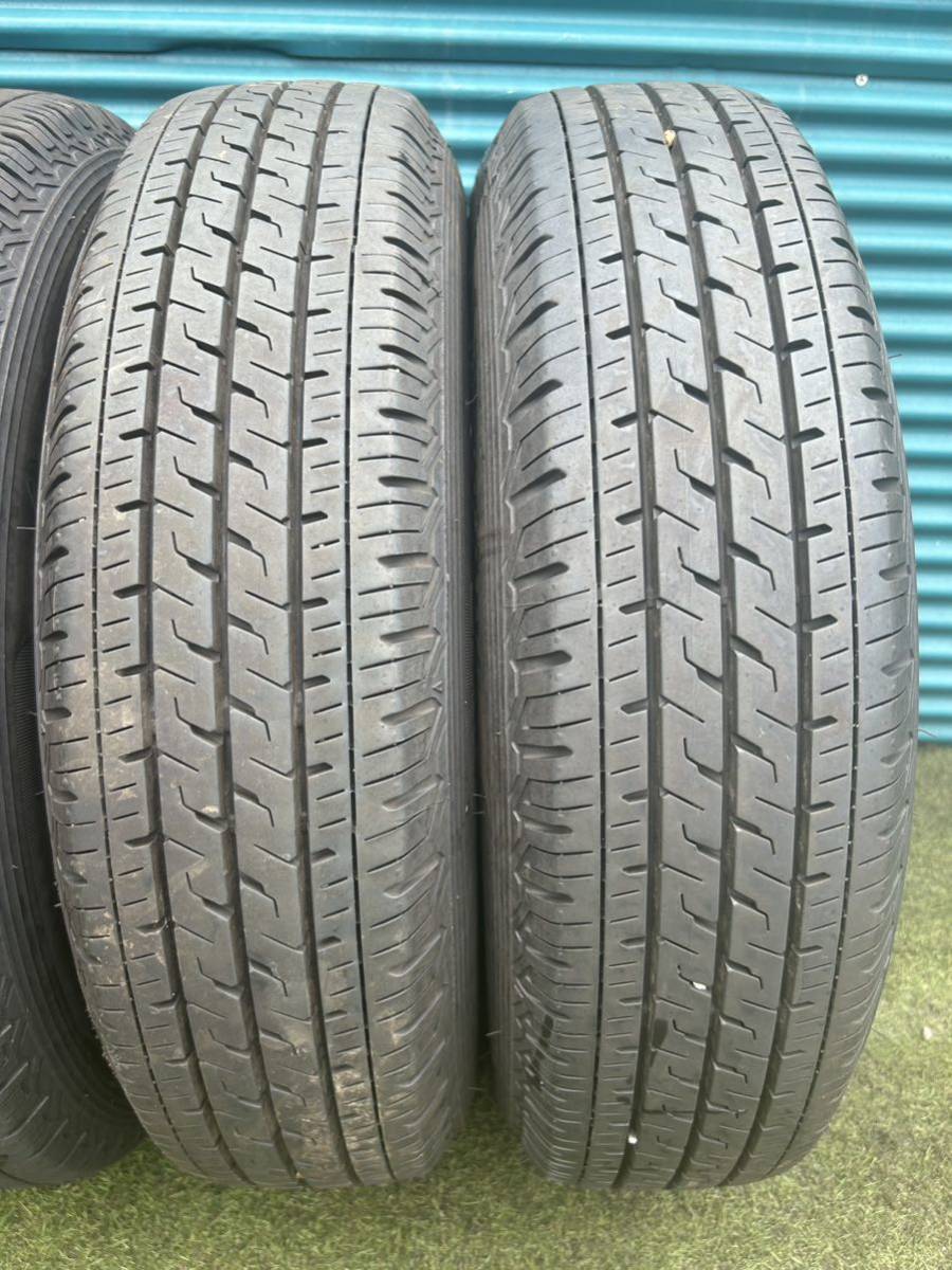 155/80R14 88/86N LT BRIDGESTONE 夏4本セット　2022年式　鉄チンホイール付き_画像2