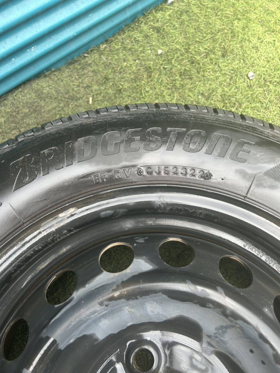 155/80R14 88/86N LT BRIDGESTONE 夏4本セット　2022年式　鉄チンホイール付き_画像8