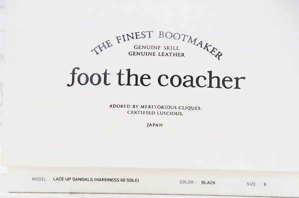 2S8121/未使用品 foot the coacher LACE UP SANDALS HARDNESS 60 SOLE フットザコーチャー レースアップサンダル ハードネス60ソール_画像7