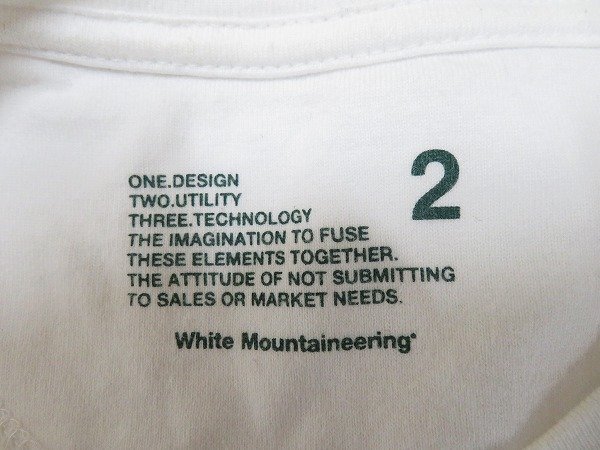 7T6378【クリックポスト対応】White Mountaineering 半袖Tシャツ ホワイトマウンテニアリング_画像4