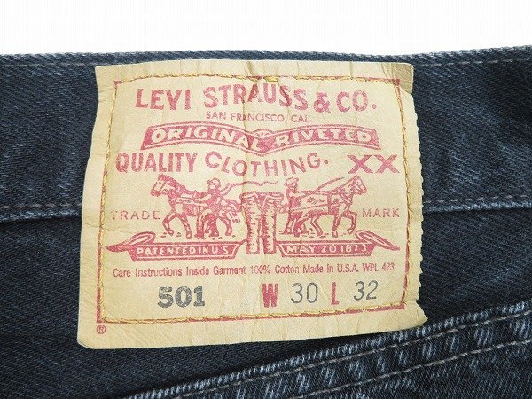 3P4231/リーバイス 501-0660 ブラック レギュラーデニム 米国製 Levi's USA製_画像3