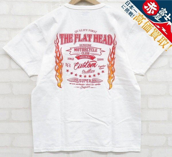 7T5486/未使用品 フラットヘッド 3本針の1本外しTシャツ FN-THC-024 THE FLATHEAD_画像1