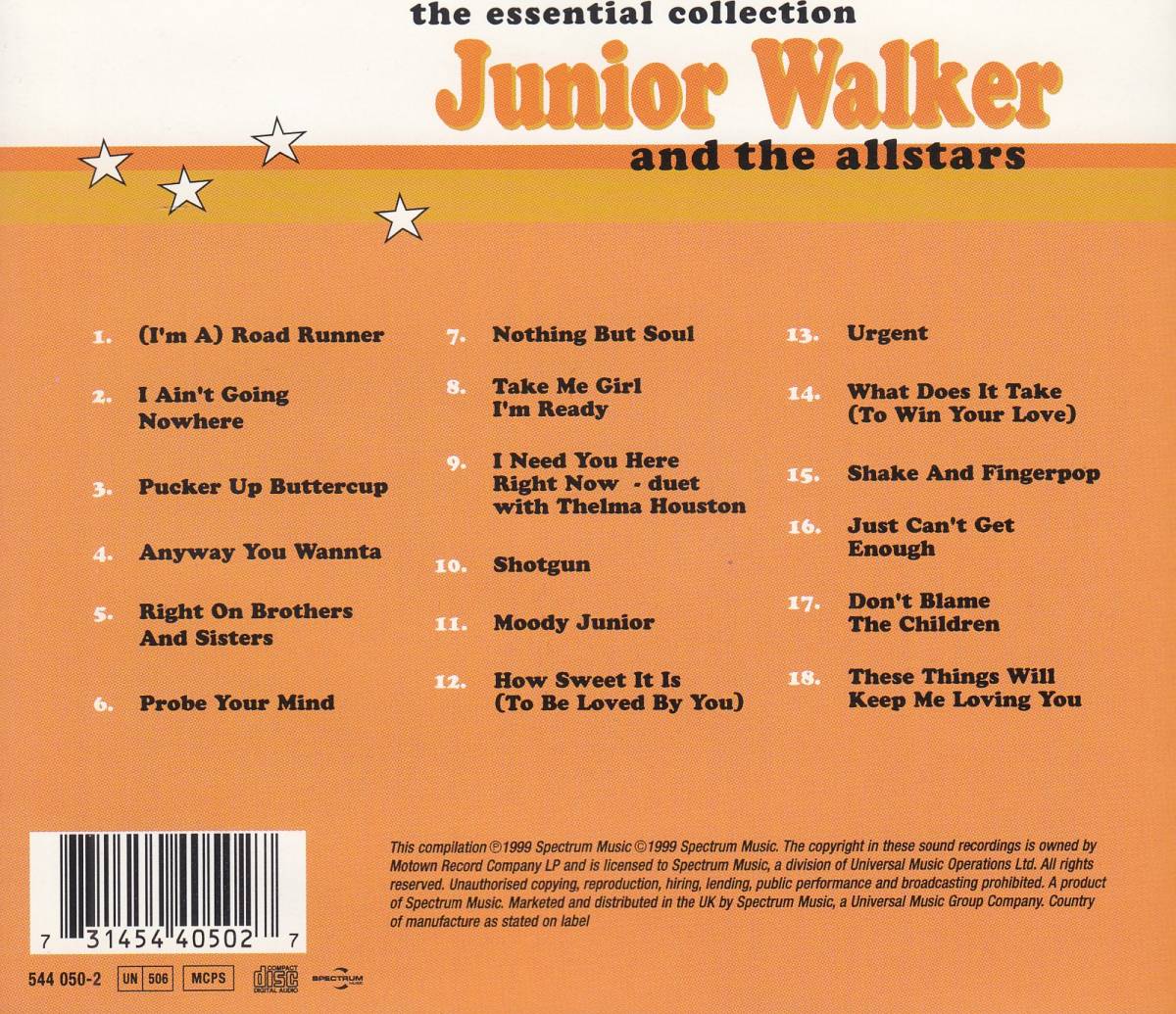 輸 Junior Walker And The All Stars The Essential Collection◆規格番号■5440502◆送料無料■即決●交渉有_画像2