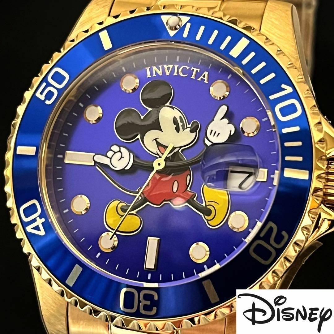 [Disney] Invicta/New Unase/Mickey Mouse/Men's (Women's Watch/Men (женщина)/Disney/Mickey/Fashionable/Blue