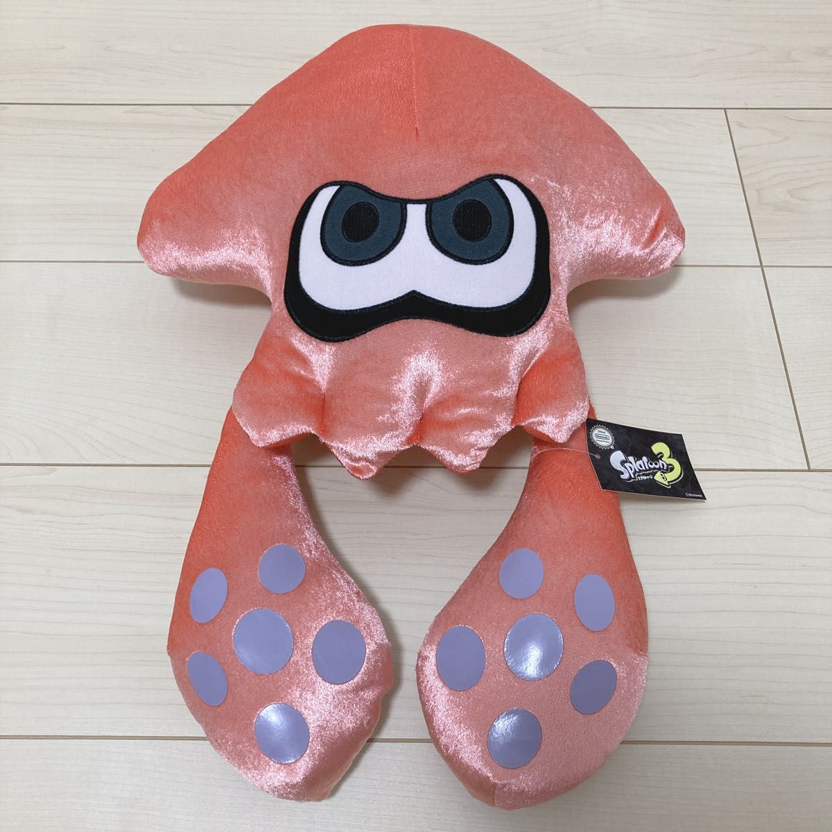 非売品 プライズ品 スプラトゥーン 3 イカ ぬいぐるみ ダイカット クッション インテリア ニンテンドー ゲーム