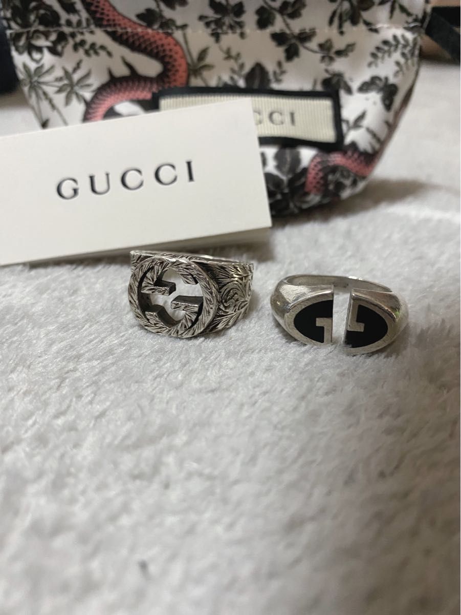 GUCCI リング《証明書・箱付き》2個セット 値下げしました グッチ GUCCI GUCCIリング 