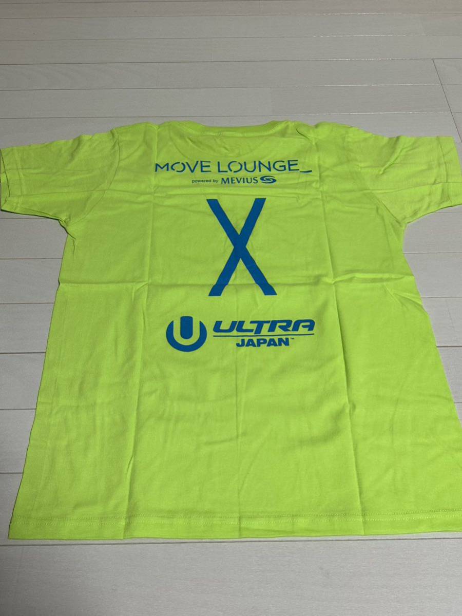 ULTRA JAPAN MEVIUSコラボ新品Tシャツ Mサイズ 黄緑　ウルトラジャパン