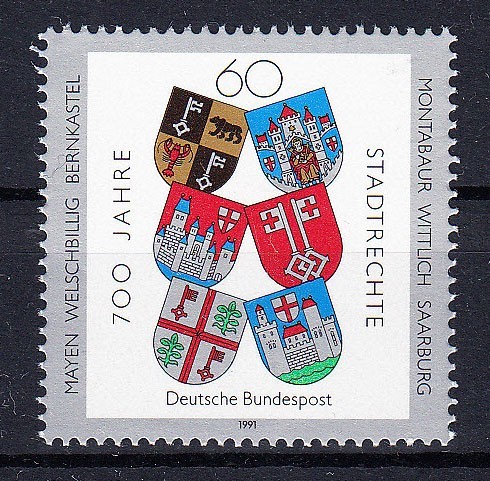 ドイツ 1991年未使用NH ドイツの都市/都市法/紋章#1528_画像1