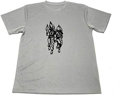 グレー　阿波踊り 切り絵 ドライ Tシャツ グッズ_画像1