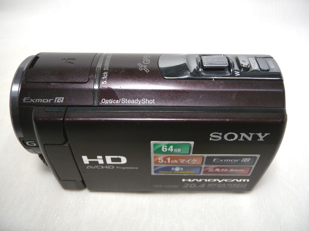 ☆SONY Handycam フルハイビジョン HDR-CX590V 64GBメモリー☆ジャンク_画像7