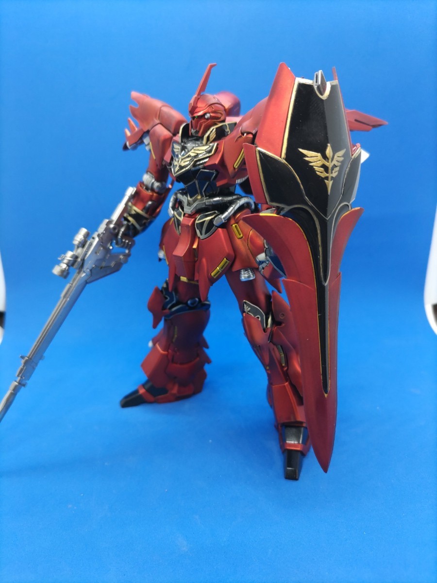 HG 1/144 シナンジュ　ガンプラ塗装済完成品　マットキャンディー塗装＋エングレービング塗装　説明書有　機動戦士ガンダムUC_画像4