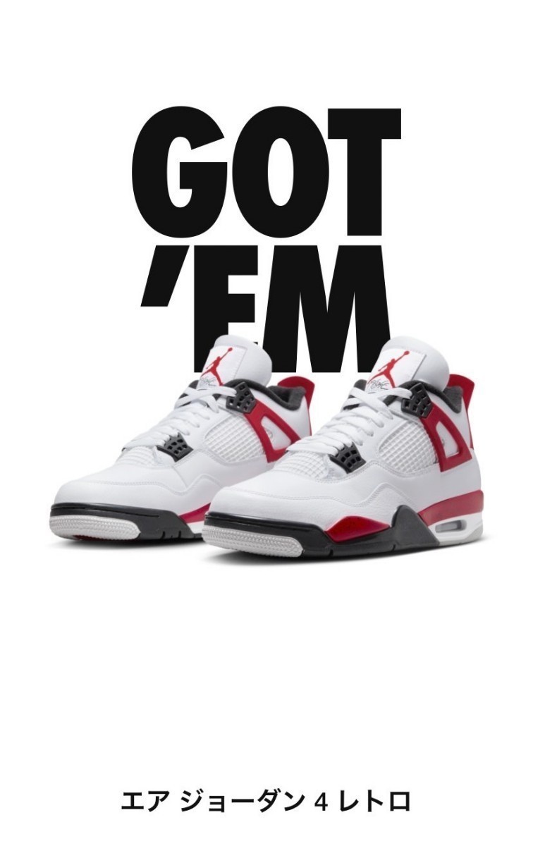 新品未使用★28.5cm★黒タグ★Nike air jordan 4 retro red cement★ナイキ エア ジョーダン 4 レトロ レッド セメント 赤 AJ4 Michael