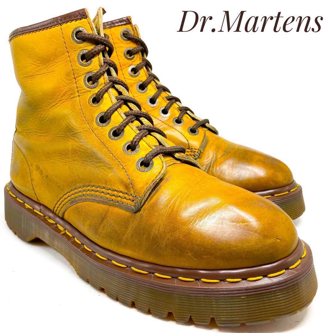 ☆即決・送料無料☆【生産終了品・英国製】Dr.Marten ドクターマーチン 8ホールブーツ 茶 ブラウン系 25cm ブーツ ヴィンテージ メンズ