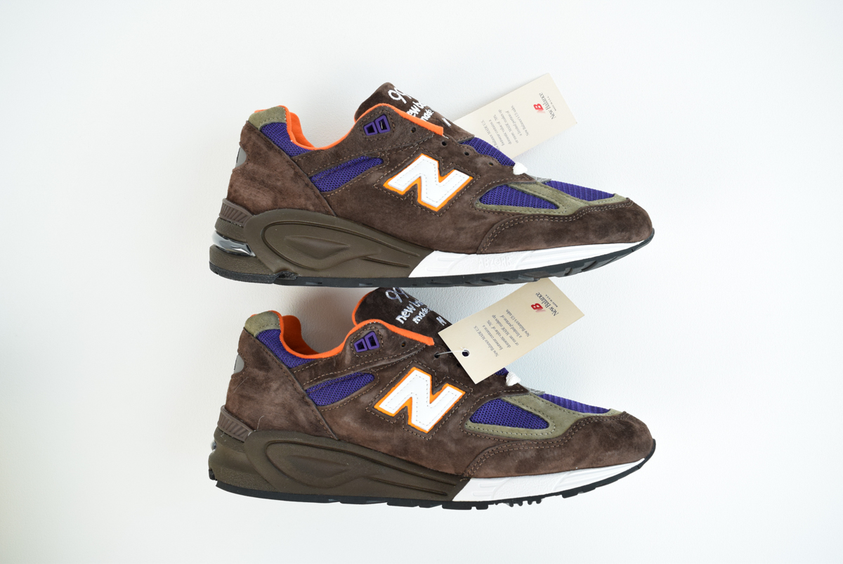 新品 USA製 New balance ニューバランス 定価3万4100円 990 v2 BR2 M990BR2 スニーカー シューズ　27.5 ㎝　US 9.5 管理番号M279Q58271_画像2