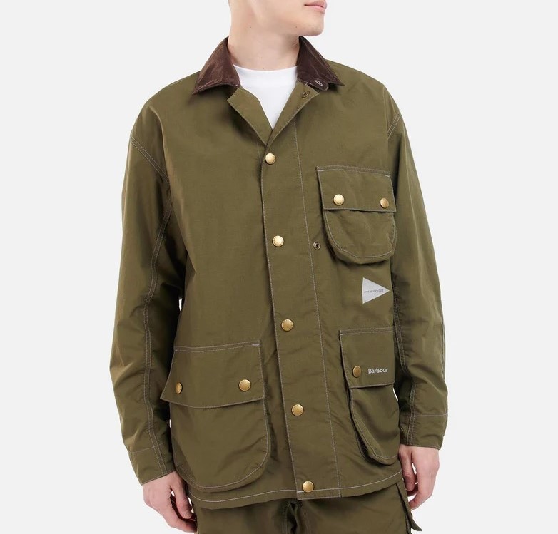 新品 定価5万7200円 and wander × barbour アンドワンダー × バブアー