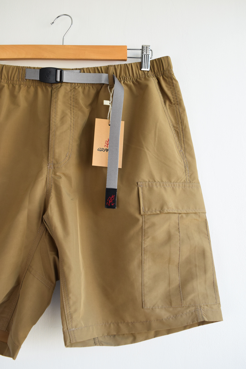 新品 GRAMICCI グラミチ SHELL CARGO SHORTS シェル カーゴ ショーツ ハーフ パンツ　XL　管理番号F665Q693　TAN