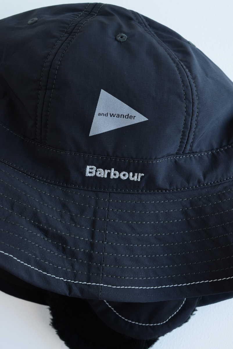 新品 Barbour × and wander バブアー × アンドワンダー 定価1万3200円 POLARTEC バケットハット 帽子 S/M 管理番号M287Q94　ブラック