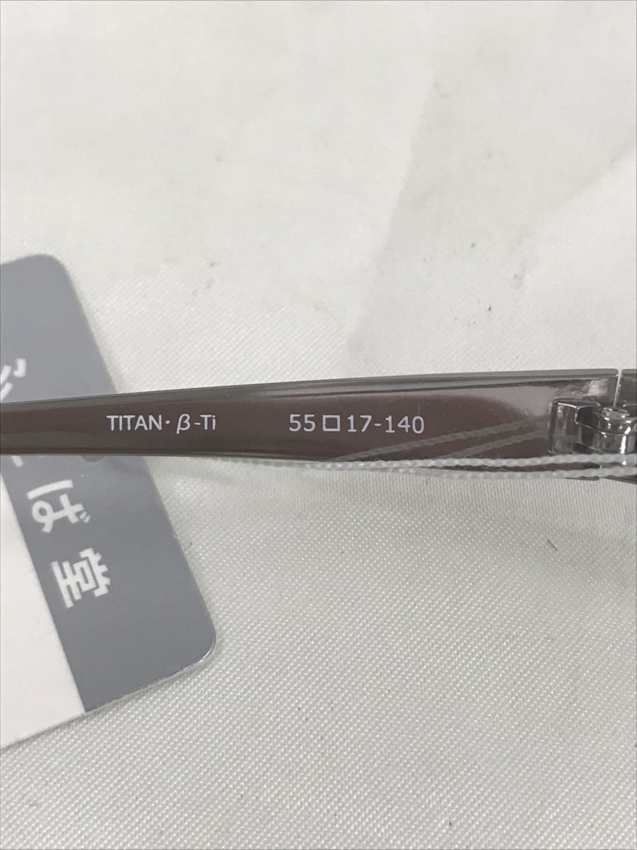 t0920-72☆ 未使用 展示品 メガネフレーム DECENT ハーフリム シルバー系 TITAN-β-TI デッドストック_画像8