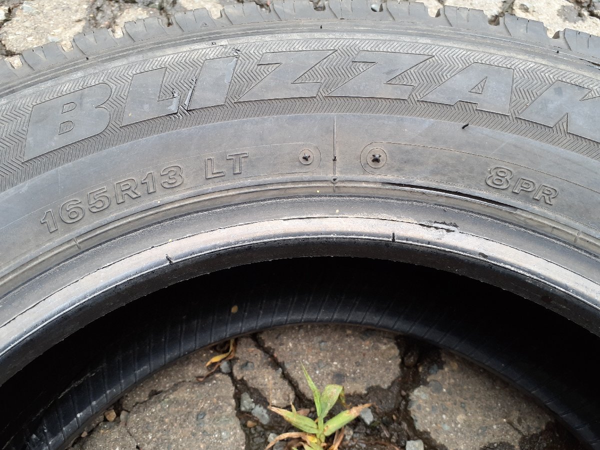 パF2234■165R13 LT 8PR　4本価格　BRIDGESTONE BLIZZAK VL1　送料無料 希少 冬 タウンエース ライトエース NV150 サクシード プロボックス_画像9