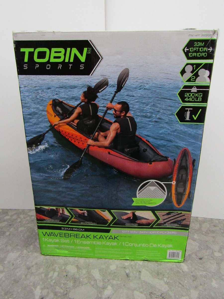 【未使用保管品】TOBIN SPORTS 2人乗り用カヤック インフレータブル 10フィート ゴムボートの画像1