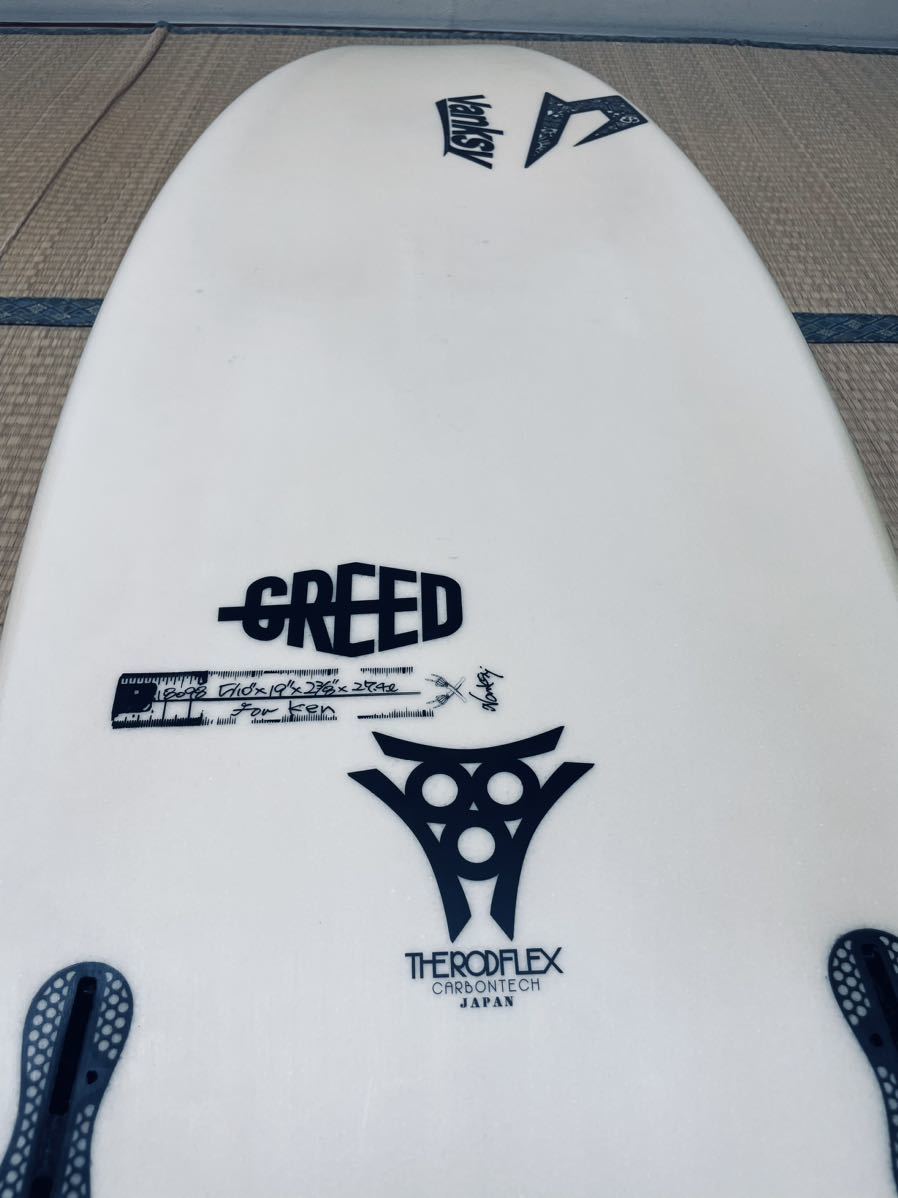 ☆売切☆justice/vanksy/ジャスティス/GREED/グリード/5’10/RODFLEX/fcs2/サーフボード/サーフィン/ショートボード/27.4/_画像6