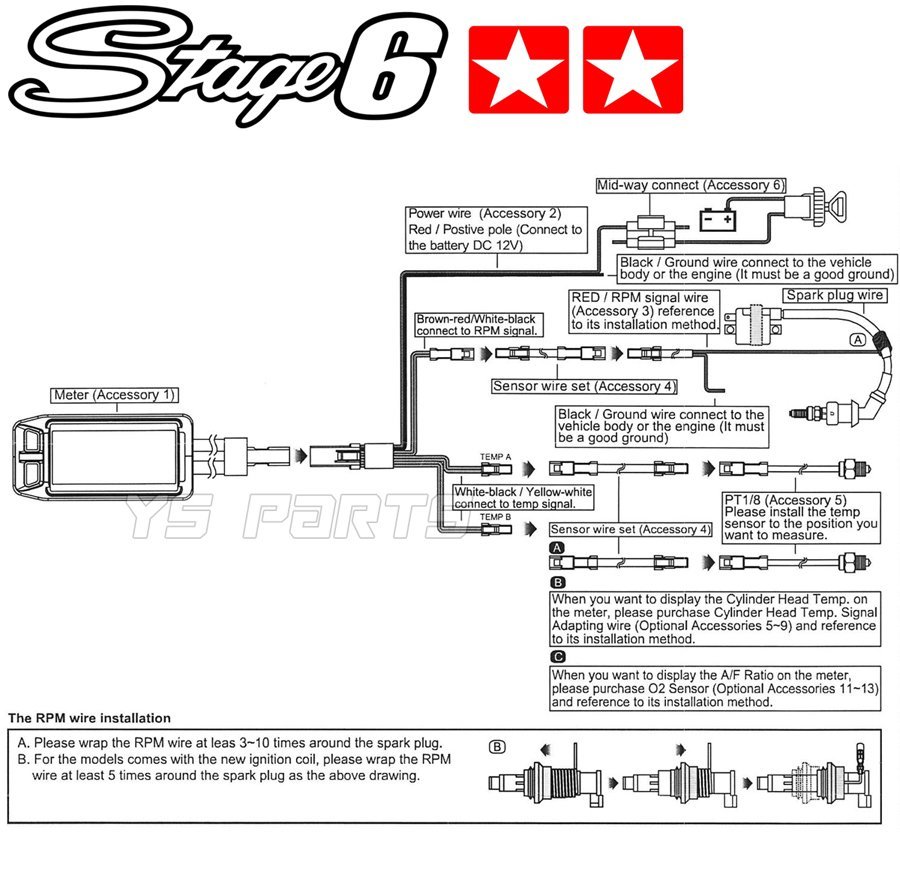 Stage6レブカウンターMK2橙ライブディオZX/スーパーディオZX/マジェスティ125/シグナスX/SR400/セロー225/セロー250/WR250R/WR250X等_画像7