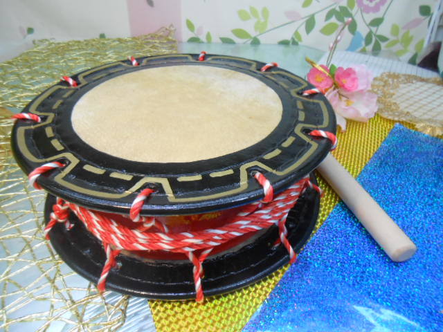 ( free shipping )16.980 jpy Okinawa tighten futoshi hand drum 30cm. attaching Acer .....