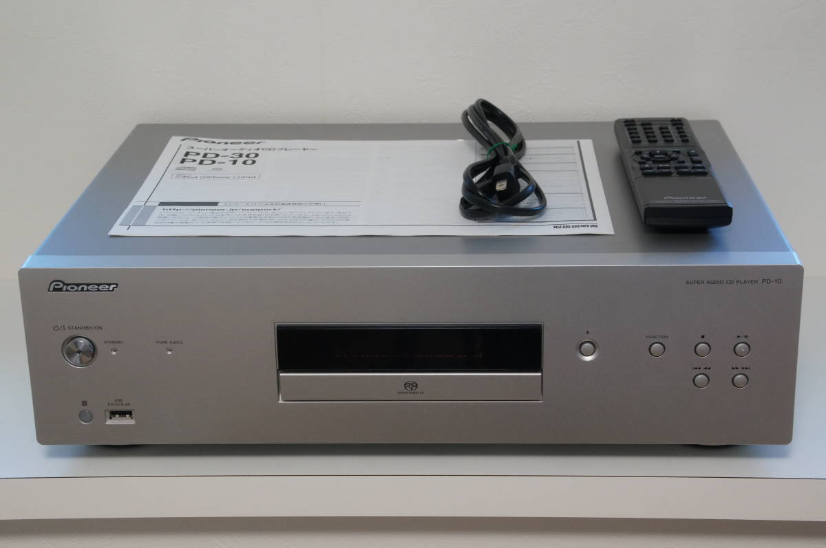 【即決・送料無料】Pioneer PD-10 SACD/DSDディスク対応 高音質 CDプレーヤー 専用リモコン(PWW-1181)付_画像1