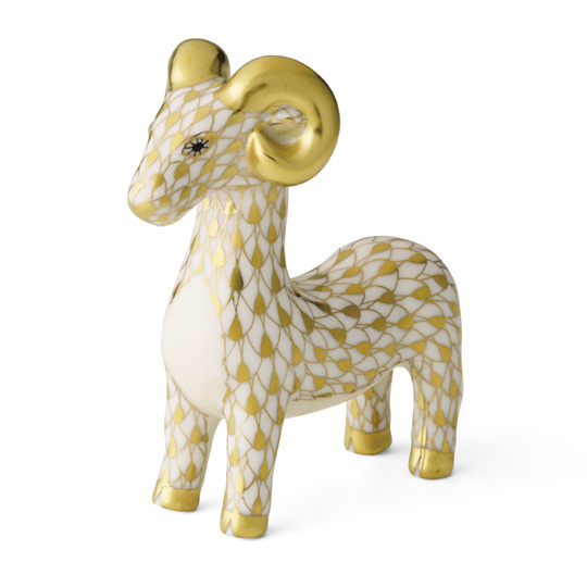 本物 新品 Herend/ヘレンド ヘレンドの干支の置物 ひつじ/羊/未