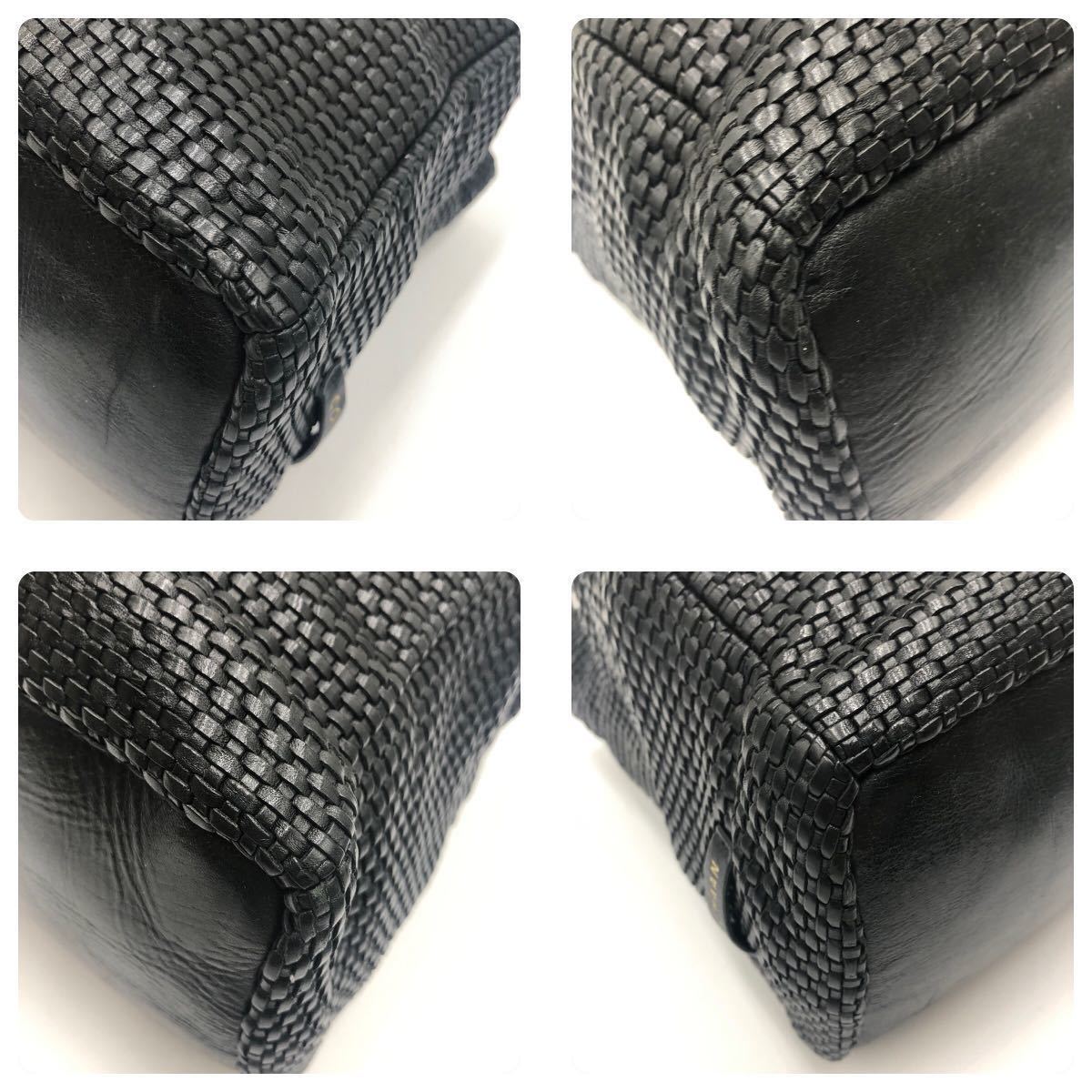好評 【美品・希少】コールハーン COLE 金具 ブラック 黒 レザー 書類