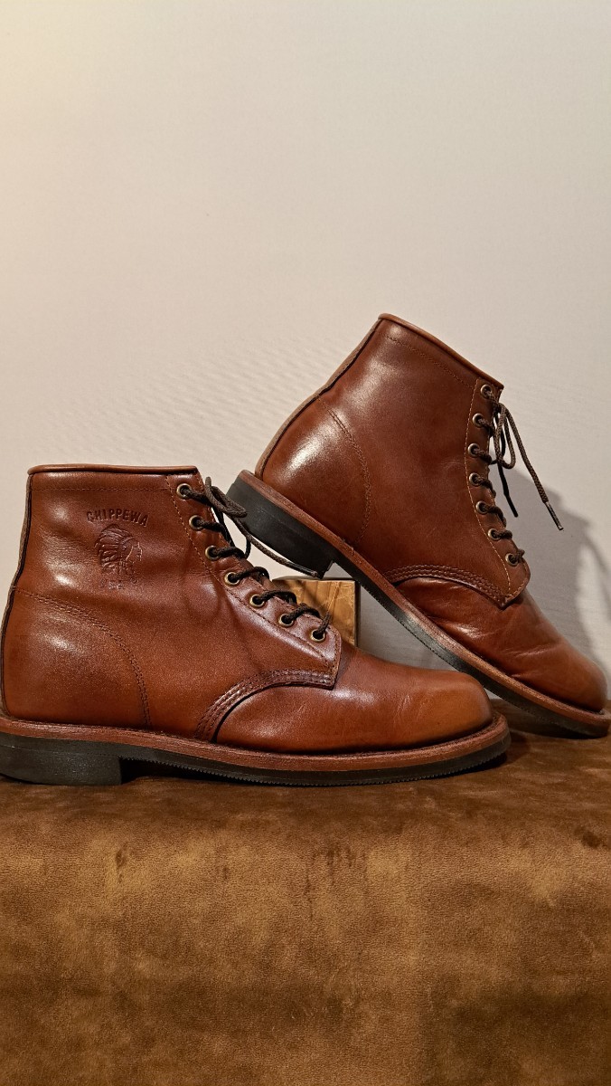 ■黒タグ　CHIPPEWA 90047 6インチブーツ　 チペワ 9D(27～28cm) ベイアパッチ　_画像3