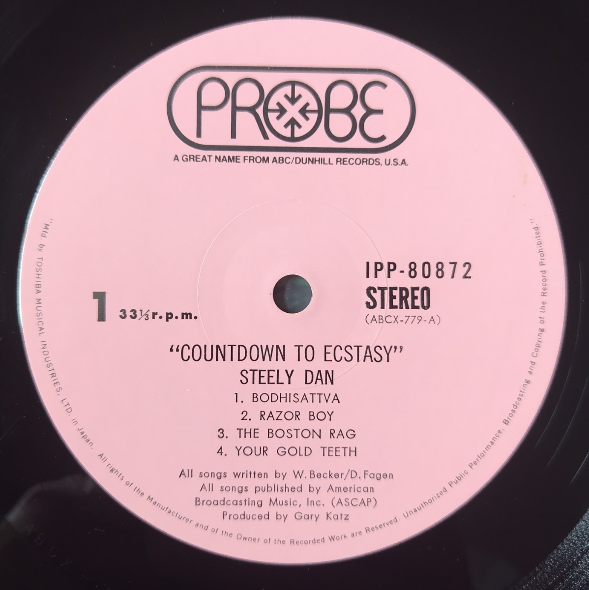 STEELY DAN /COUNTDOWN To Ecstasy/1973年Probe IPP-80872国内盤_画像3