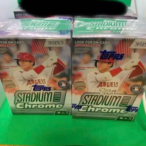 2022 Topps Stadium Club Chrome Box 2box 大谷 翔平 マイクトラウト