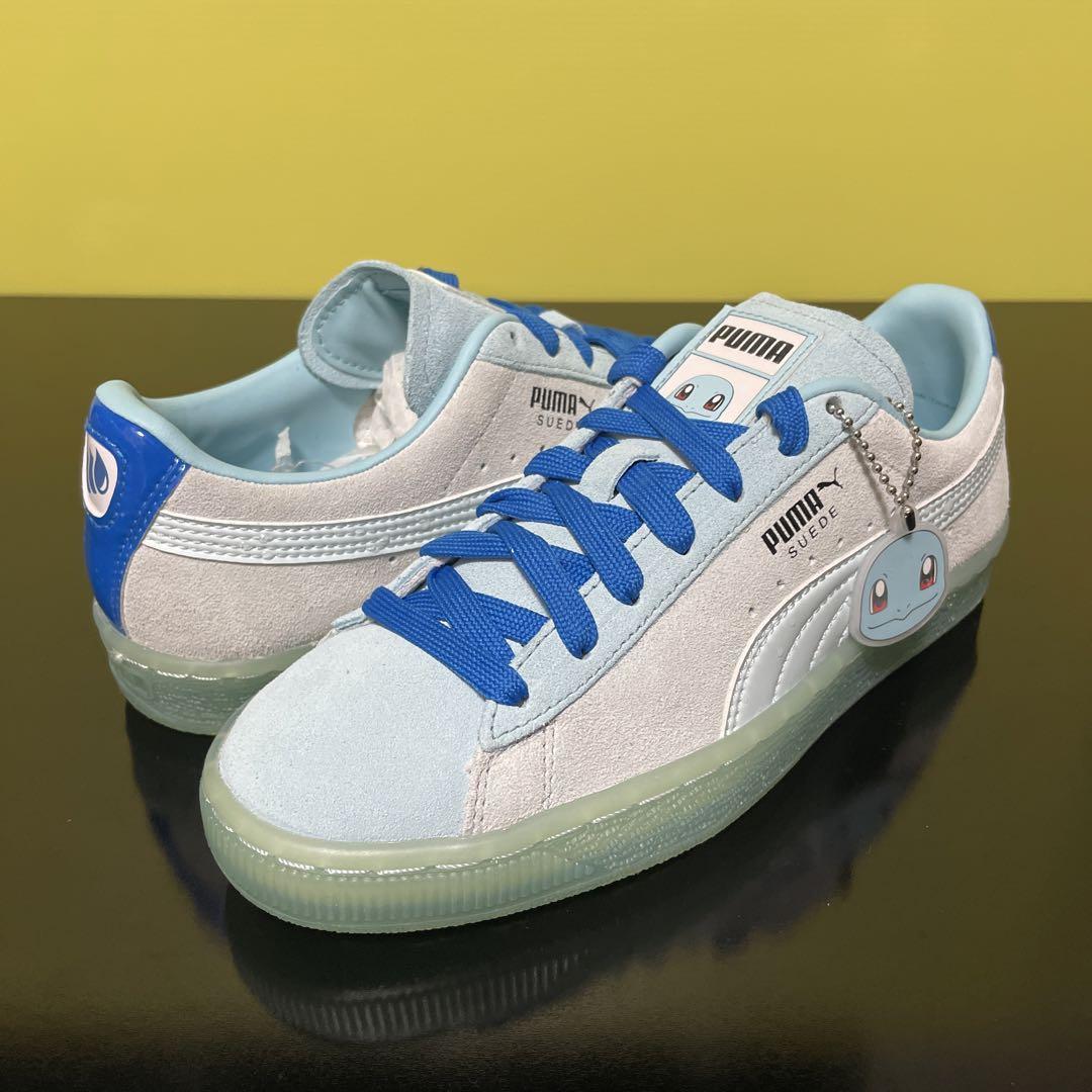 26.5cm★新品 ポケモン × プーマ スウェード クラシック ゼニガメ コラボ★ Pokmon ×PUMA SUEDE CLASSICS  SQUIRTLE スニーカー 387326-01