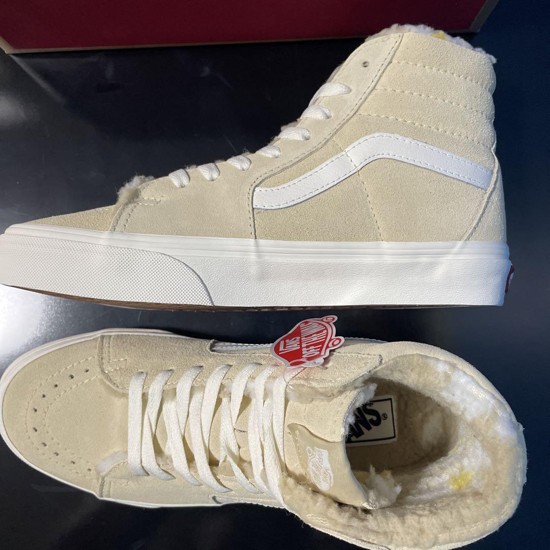 27.5cm ★ VANS SK8-HI スケートハイ レザー ハイトップ ボア スエード 天然皮革 スニーカー スウェード バンズ ヴァンズ 31112-0001_画像6