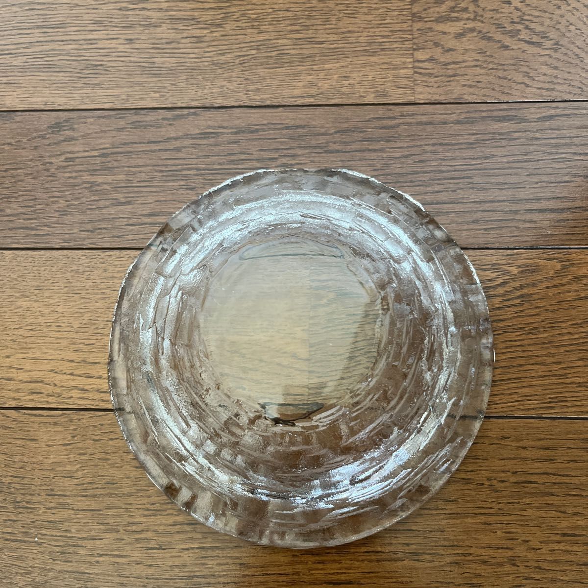 昭和レトロ　灰皿　ガラス　アンティーク　直径17センチ
