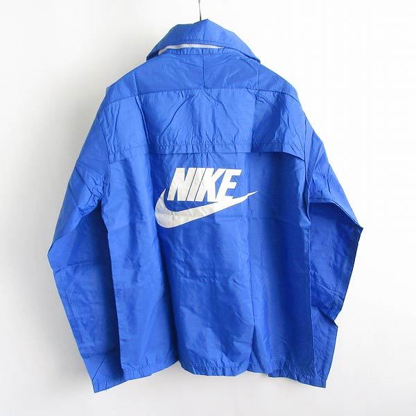 新品 70s USA製 NIKE ナイキ プルオーバー ナイロン ジャケット アノラック 青【S】オレンジスウォッシュ デッドストック D118-17-0055XV